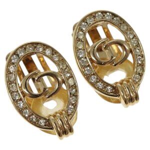 Christian Dior Earring metal Gold Auth